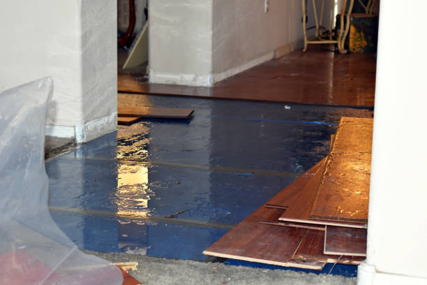 Professional Emergency Water Damage Restoration technician working in Amesbury, MA